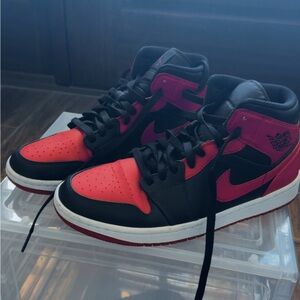 Nike Red and Black Athletic Shoes